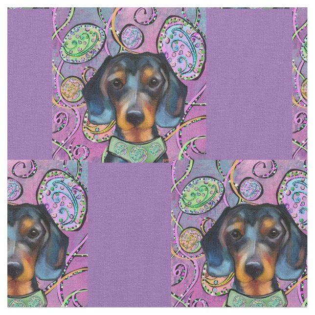 Tissu Dachshund  (Fermer)