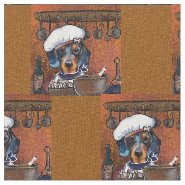 Tissu Dachshund ou teckel (Fermer)