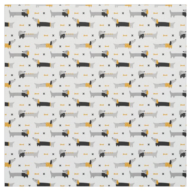 Tissu Dachshunds - Doxies (Échantillon)