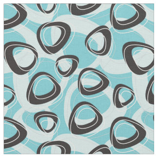 Tissu Daddys Pics Turquoise Fabric