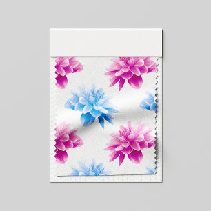 Tissu Dahlia Rose, Dahla Bleue, Motif Floral, Fleurs