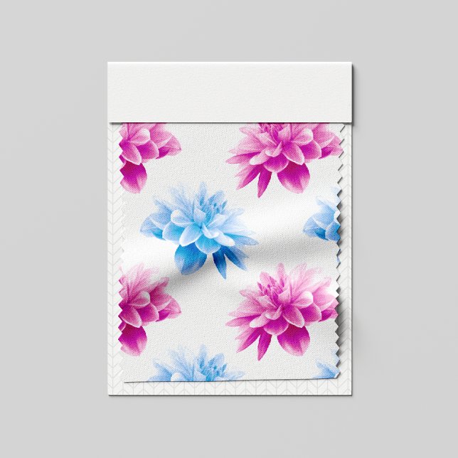 Tissu Dahlia Rose, Dahla Bleue, Motif Floral, Fleurs (Créateur téléchargé)
