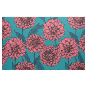 Tissu Dahlias