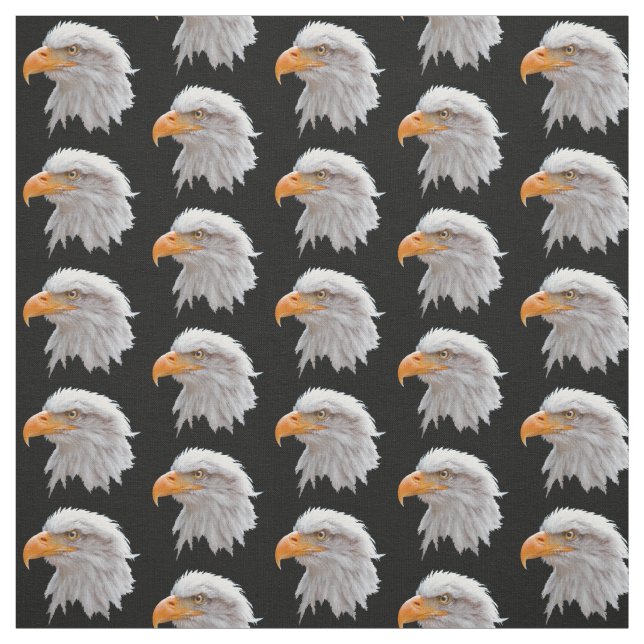 Tissu d'aigle à tête blanche de l'Alaska (noir) (Échantillon)