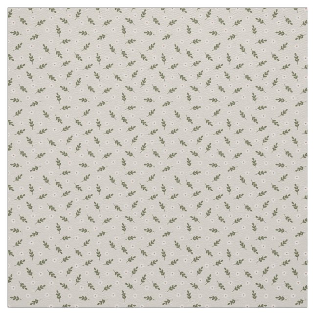 Tissu Daisy Minimal Sprig Campagne Charme rustique (Échantillon)