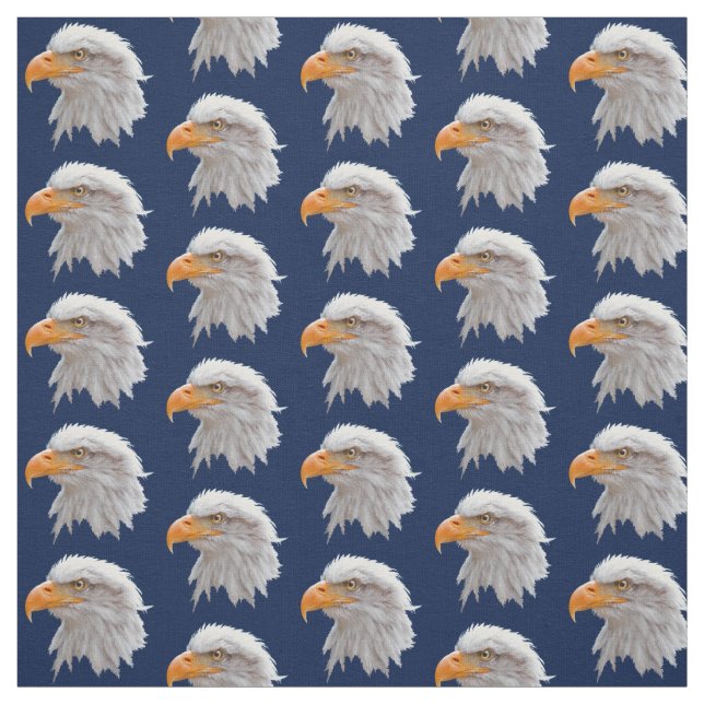 Tissu d'Alaska d'Eagle chauve (marine) (Échantillon)