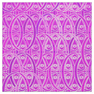 Tissu Damas arabesques - lavande et orchidée