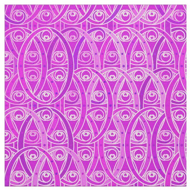 Tissu Damas arabesques - lavande et orchidée (Échantillon)