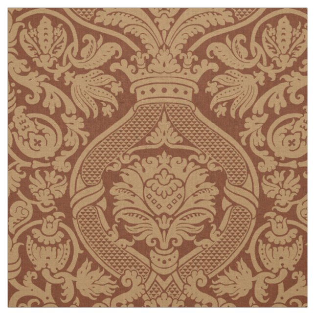 Tissu Damas de la Renaissance - Ambrés (Échantillon)