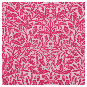 Tissu Damas florales Art Nouveau, rose profond de Fuchsi