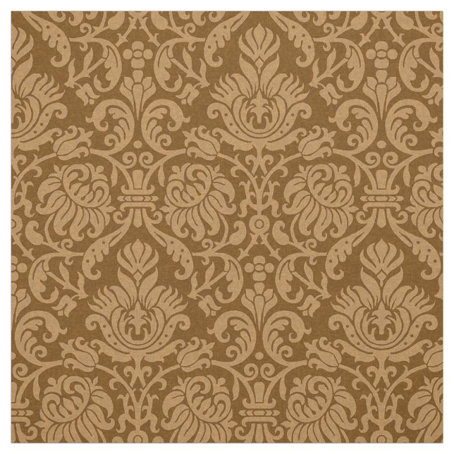 Tissu Damas génoise de la Renaissance, Caramel brûlé (Échantillon)