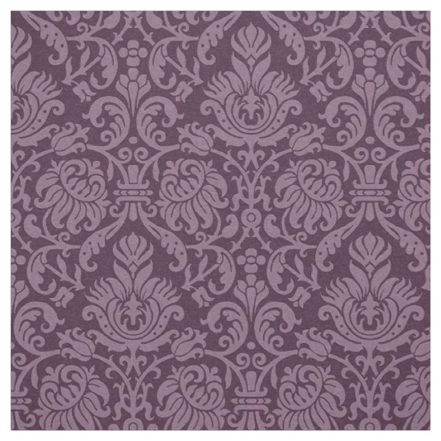 Tissu Damas génoise Renaissance, Aubergine (Échantillon)