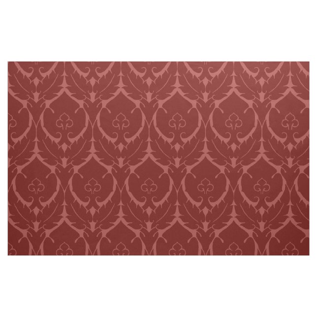 Tissu Damas Renaissance simple, Rouge brique (Fat Quarter)