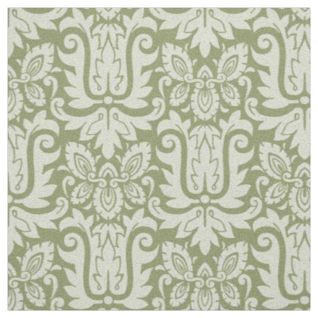 Tissu Damas, vert saule, 1885 (Échantillon)