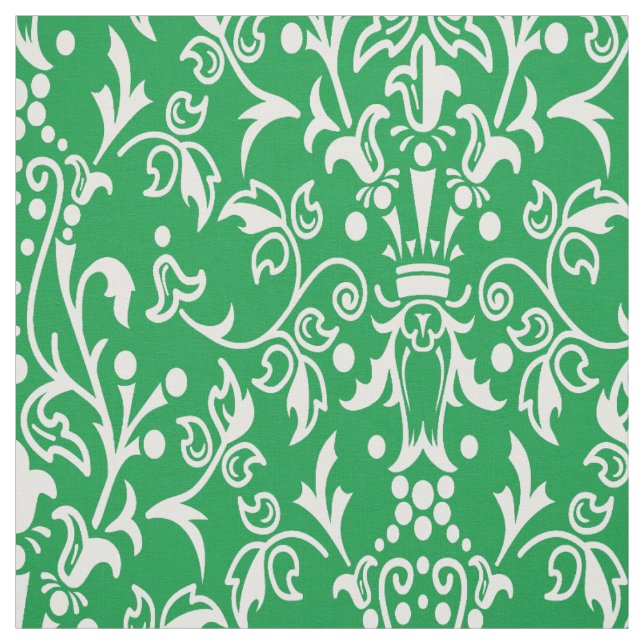 Tissu Damask Green (Échantillon)