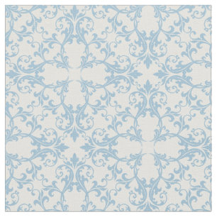 Tissu Damassé bleu-clair