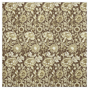 Tissu Damassé, brun et crème d'oeillet de Nouveau d'ar