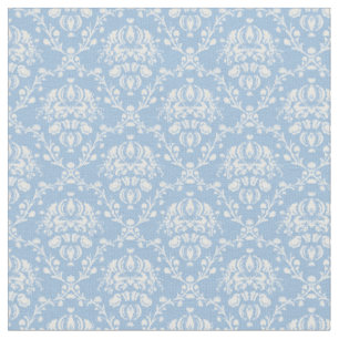 Tissu Damassé de bleu de ciel