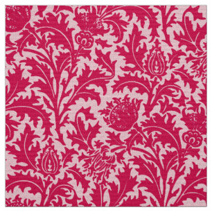 Tissu Damassé de chardon de William Morris, rose de