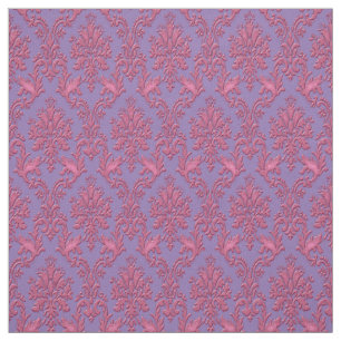 Tissu Damassé de rose et de lavande