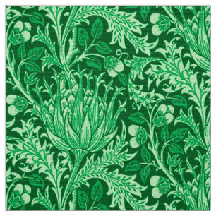 Tissu Damassé de William Morris, vert vert