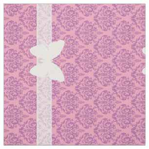 Tissu Damassé d'orchidée givrée par élément chauffa
