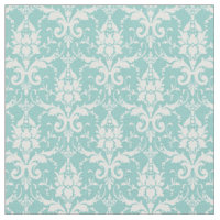Damassé élégante florale blanche verte vintage de