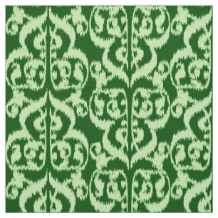 Tissu Damassé maure d'Ikat - pin et vert en bon état