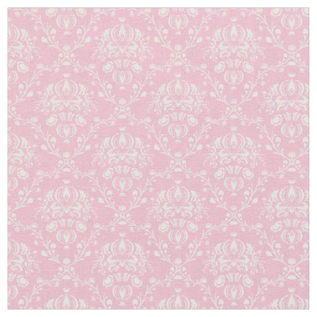 Tissu Damassé rose et blanche (Fermer)