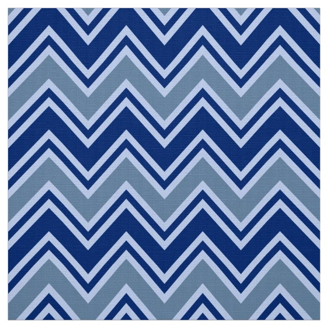 Tissu d'ameublement Chevron Bleu Marine et Gris (Échantillon)