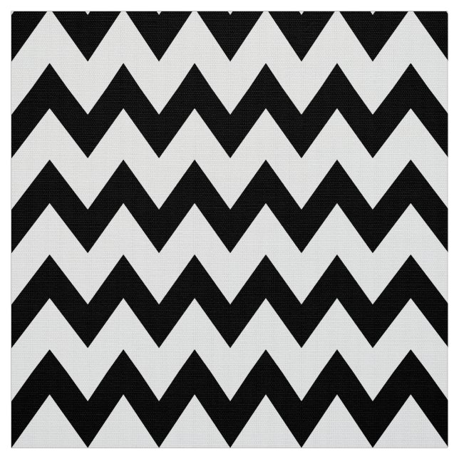 Tissu d'ameublement Chevron Noir et Blanc (Échantillon)