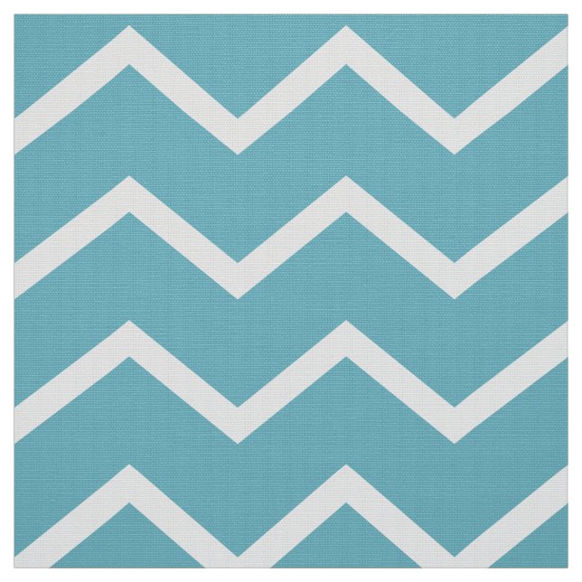 Tissu d'ameublement Chevron sarcelle (Échantillon)