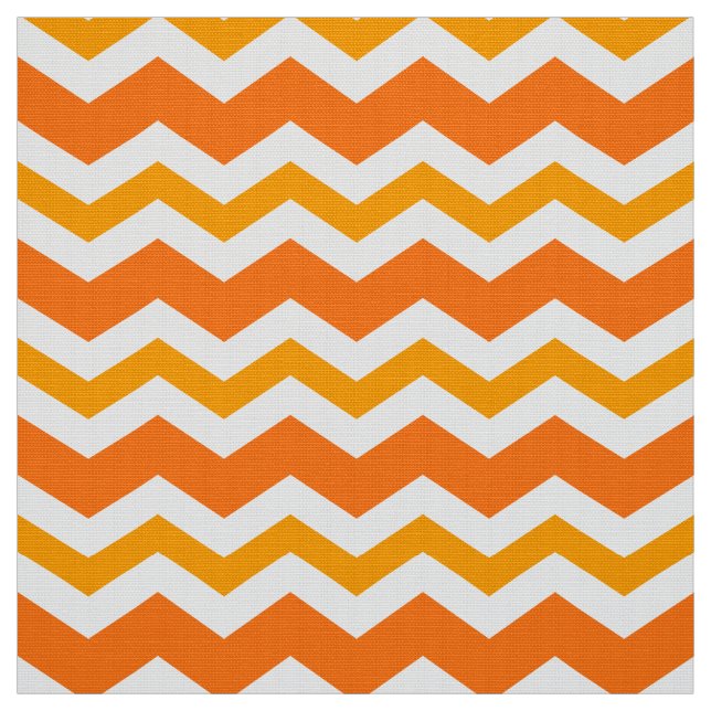Tissu d'ameublement Orange Zig Zag au mètre (Échantillon)