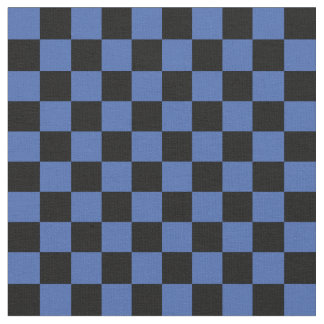 Tissu Damier bleu et noir