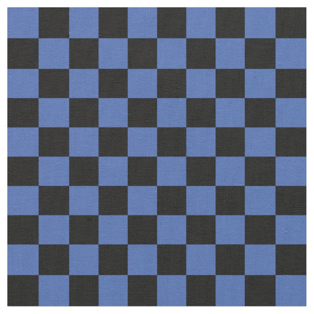 Tissu Damier bleu et noir (Fermer)
