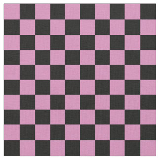Tissu Damier rose et noir