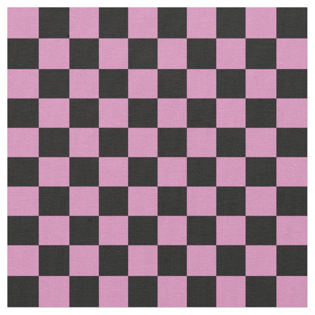 Tissu Damier rose et noir (Fermer)