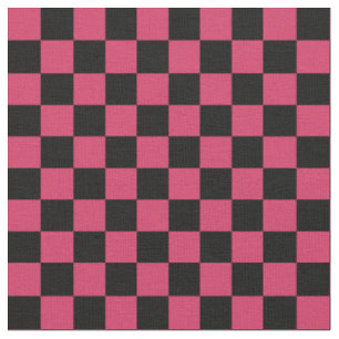 Tissu Damier rouge et noir