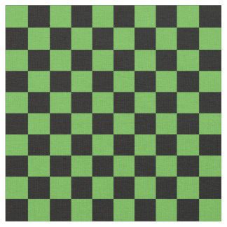Tissu Damier vert et noir