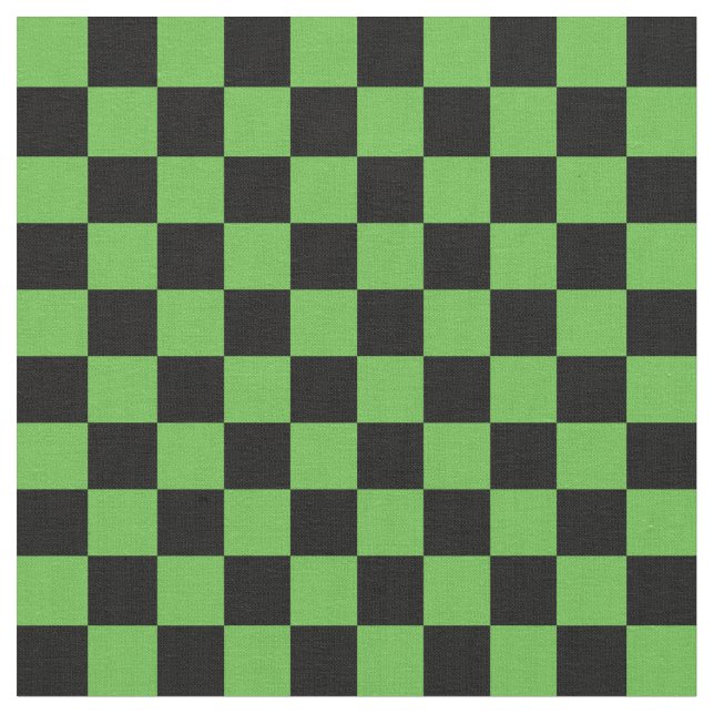 Tissu Damier vert et noir (Fermer)