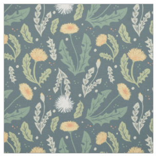 Tissu Dandelion Floral Weed Motif