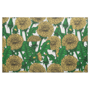 Tissu Dandelions sur blanc