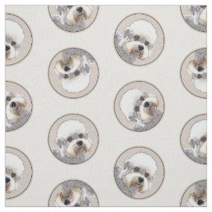 Tissu Dandie Dinmont Terrier Peinture Chien Art original