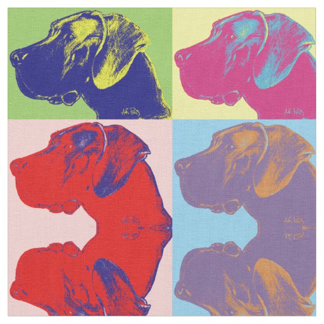 Tissu Dane du dessin Pop Art (Fermer)