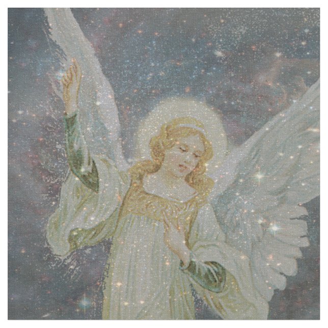 Tissu d'ange gardien avec des étoiles de parties (Fermer)