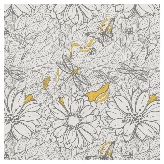 Tissu Dans le jardin (Fermer)