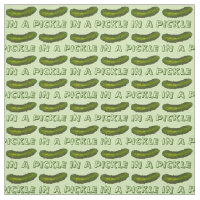 Dans une pilule Crunchy Green Dill Pickles Fabric