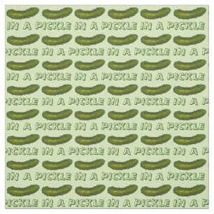 Tissu Dans une pilule Crunchy Green Dill Pickles Fabric