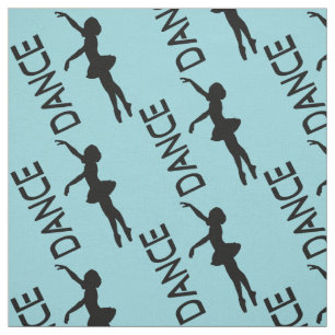 Tissu Danse - Ballerina Silhouette Motif