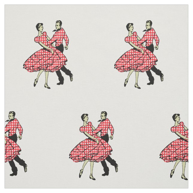 Tissu Danse carrée de couples occidentaux de danse de (Échantillon)